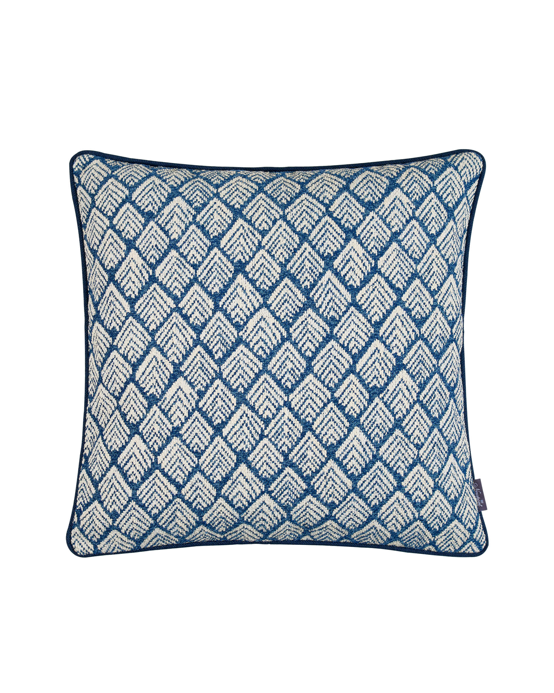 Edna kuddfodral blå/vit