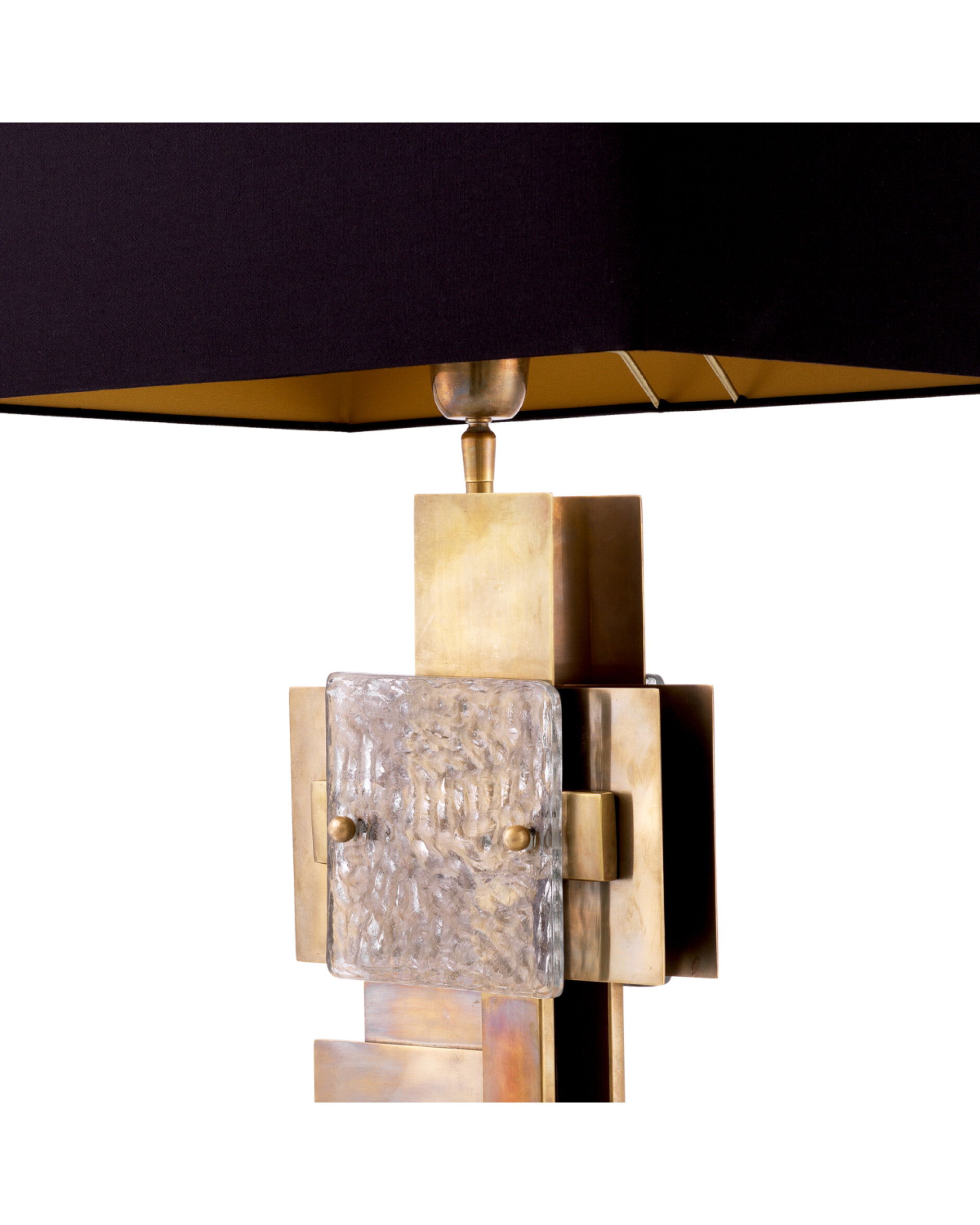 Langham bordslampa antik mässing