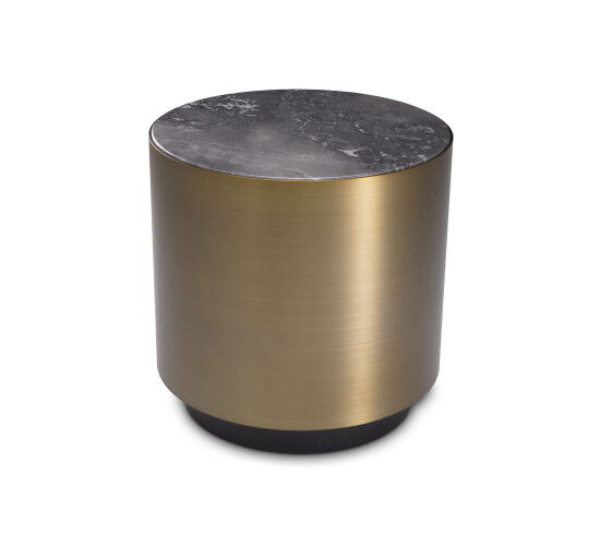 Round - Porter Side Table Brushed Brass