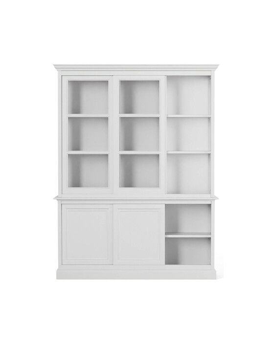 assonet vitrinskåp classic white
