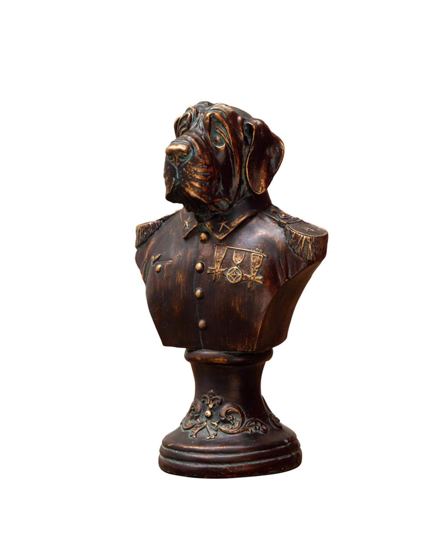 Dogporal skulptur brun