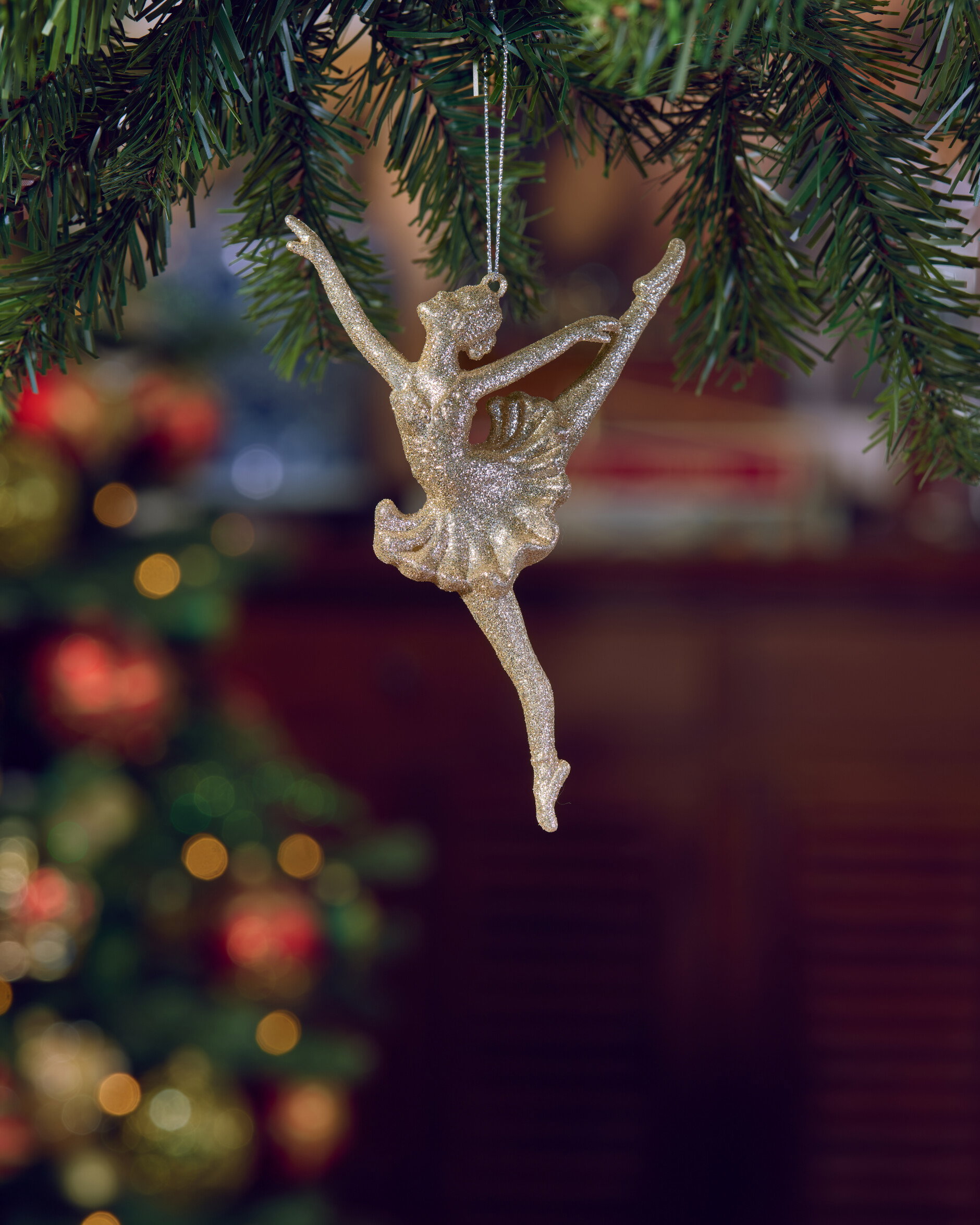 Ballerina Christmas Ornament Champagne