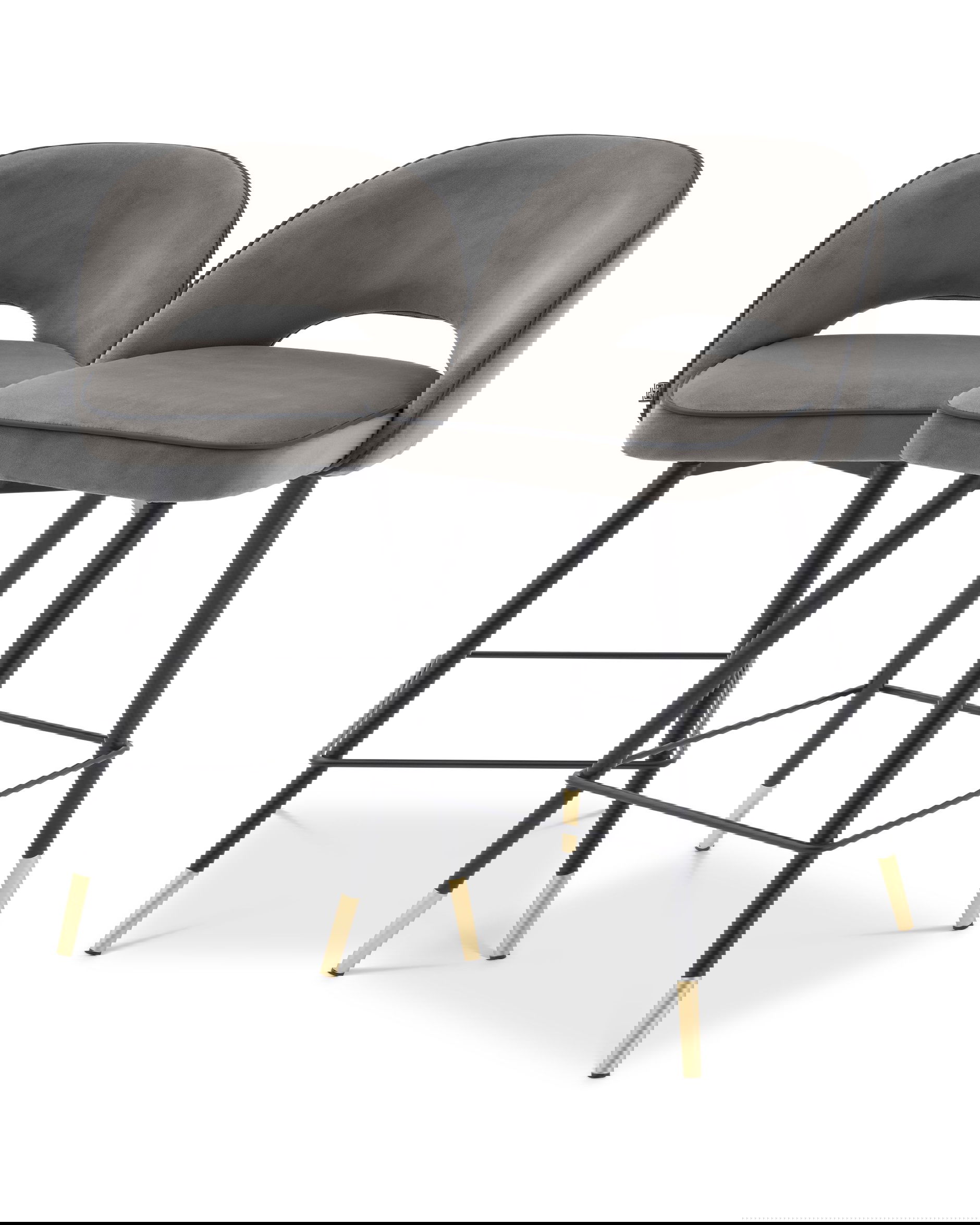 Cliff barstolar savona grey velvet 2 set