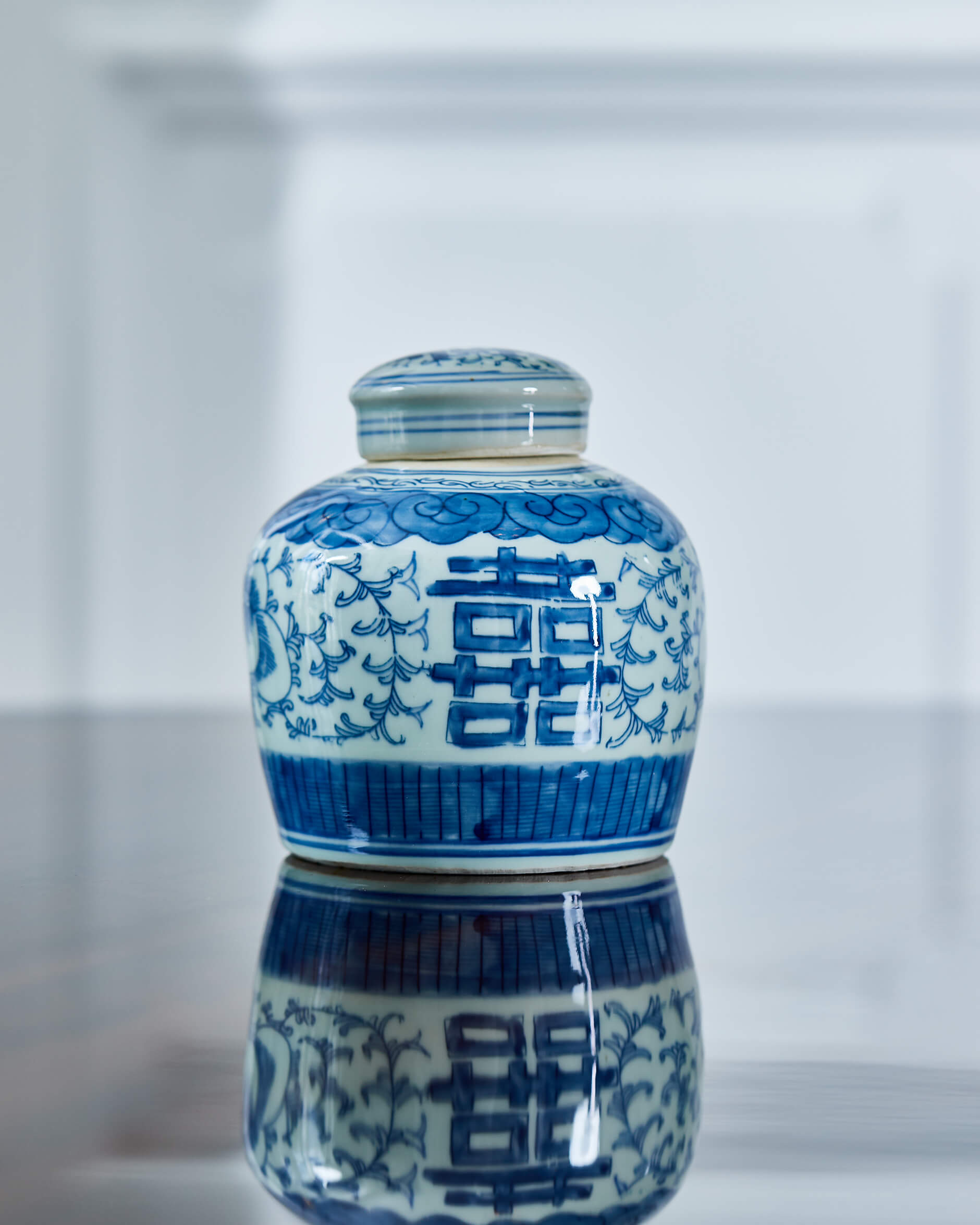 Silvio ingefärskrus vit/blå