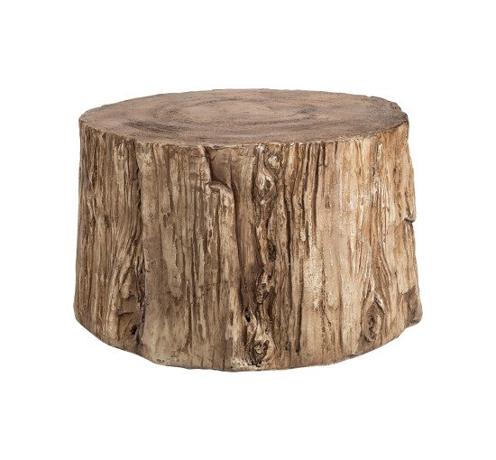 null - Timber Side Table Metal Natural