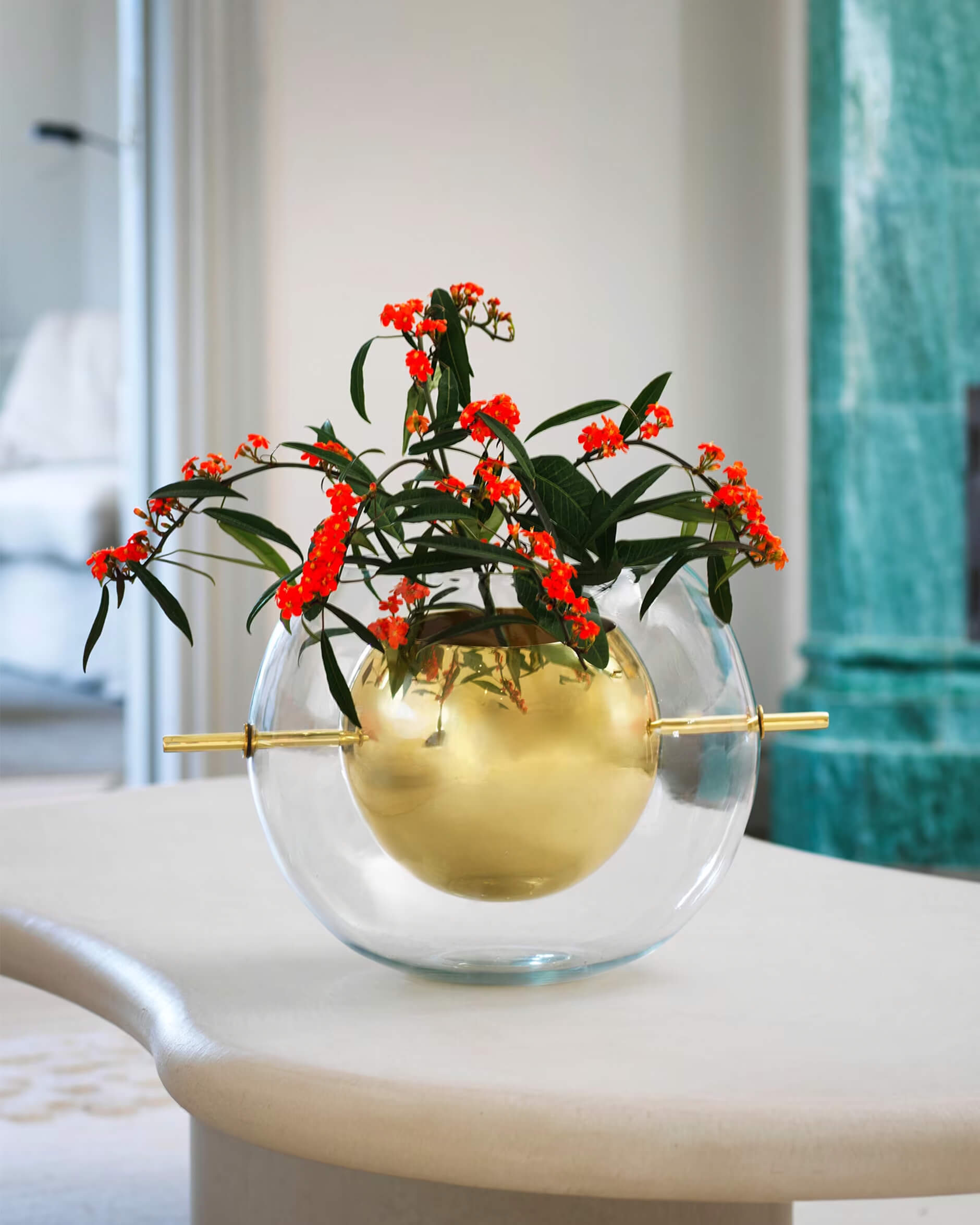 Alba vas mässing rund