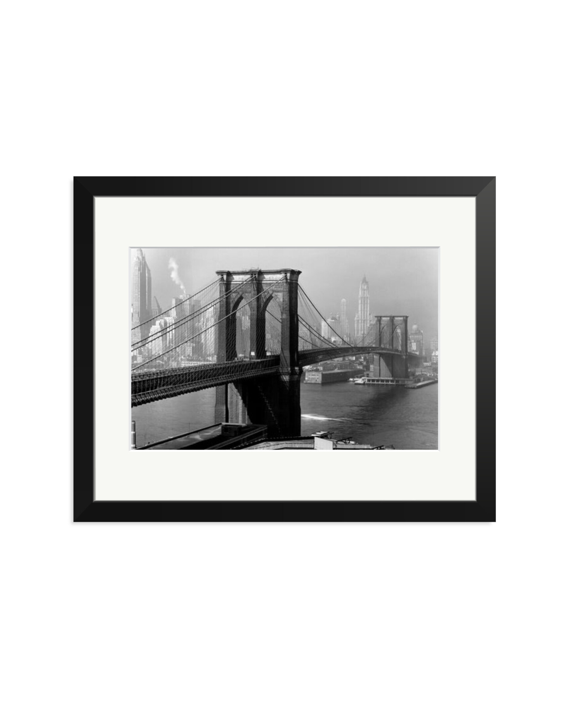 Brooklyn Bridge by Day Black / Medium