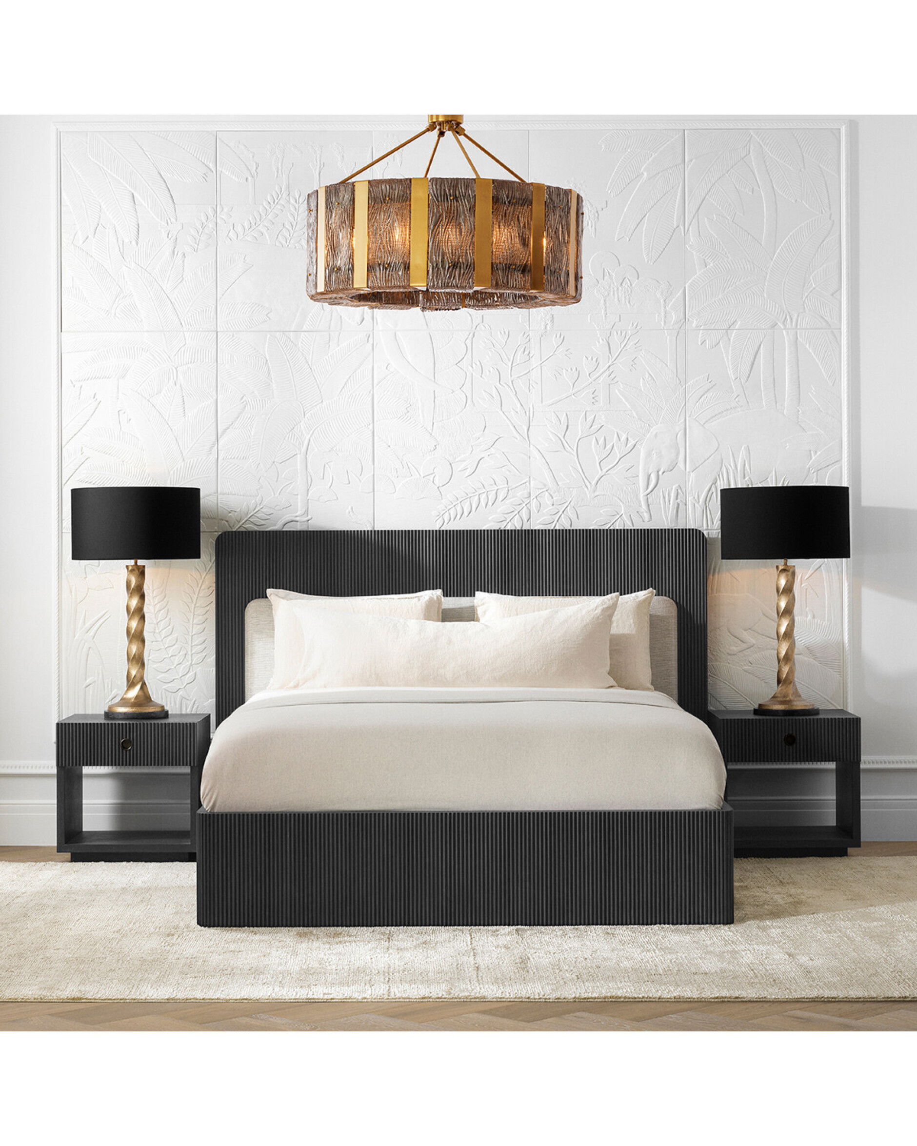 Dimitrios-sängynrunko, hiilenharmaa