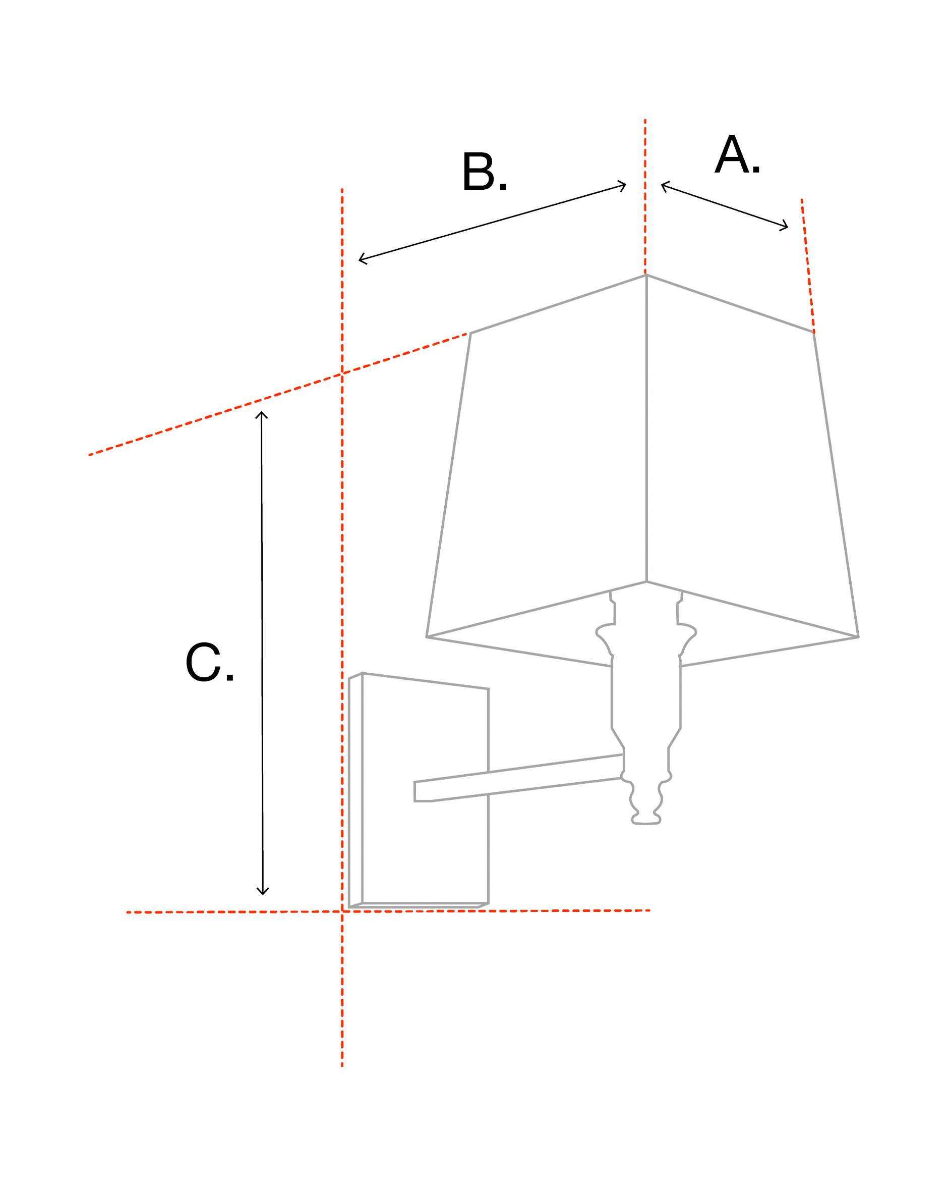Cascade wall lamp nickel OUTLET