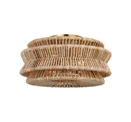 Antigua Drum Semi-Flush Mount Natural Abaca