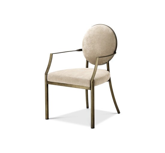 null - Dining chair scribe with arm greige
