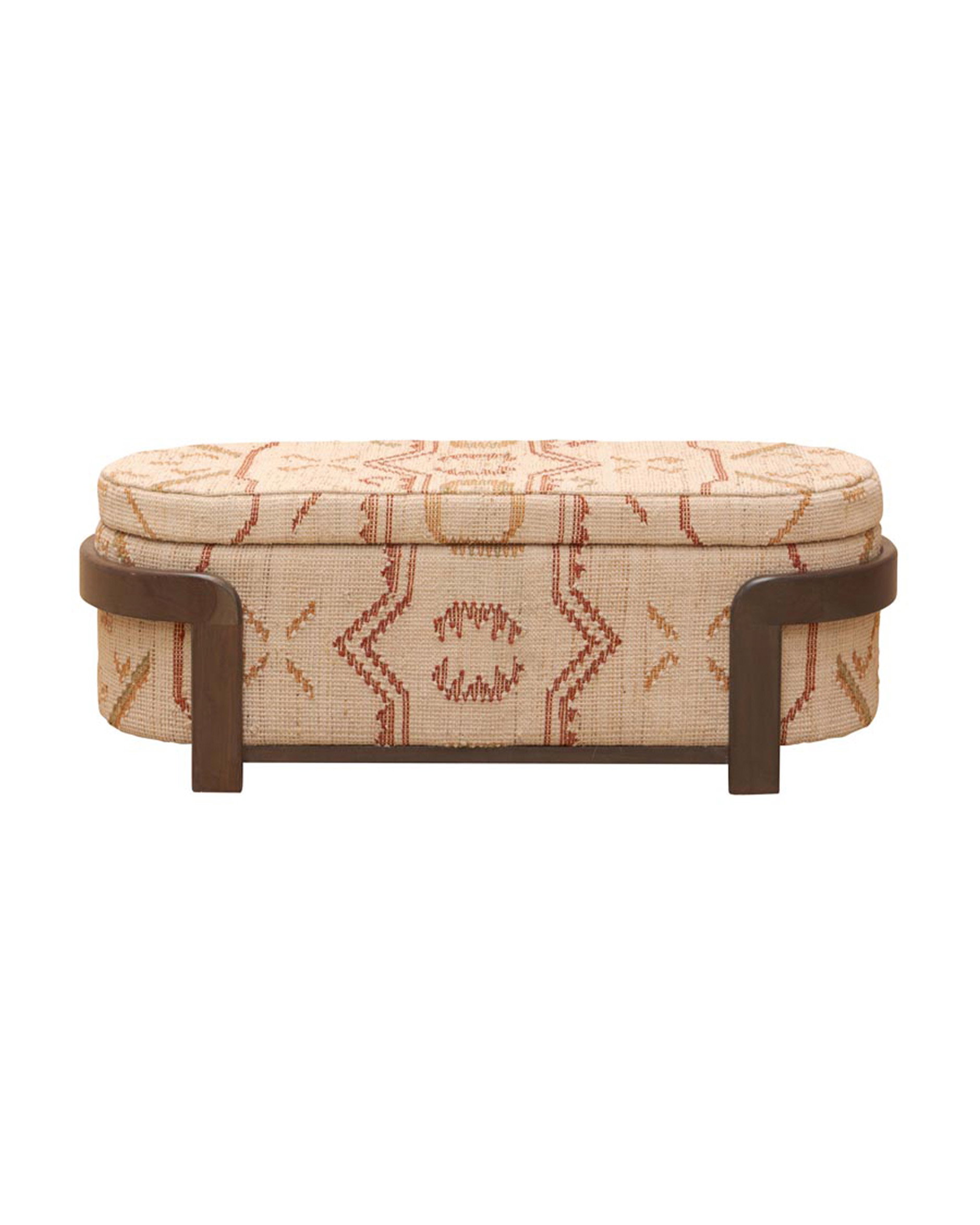 Sienna kilim storage bench