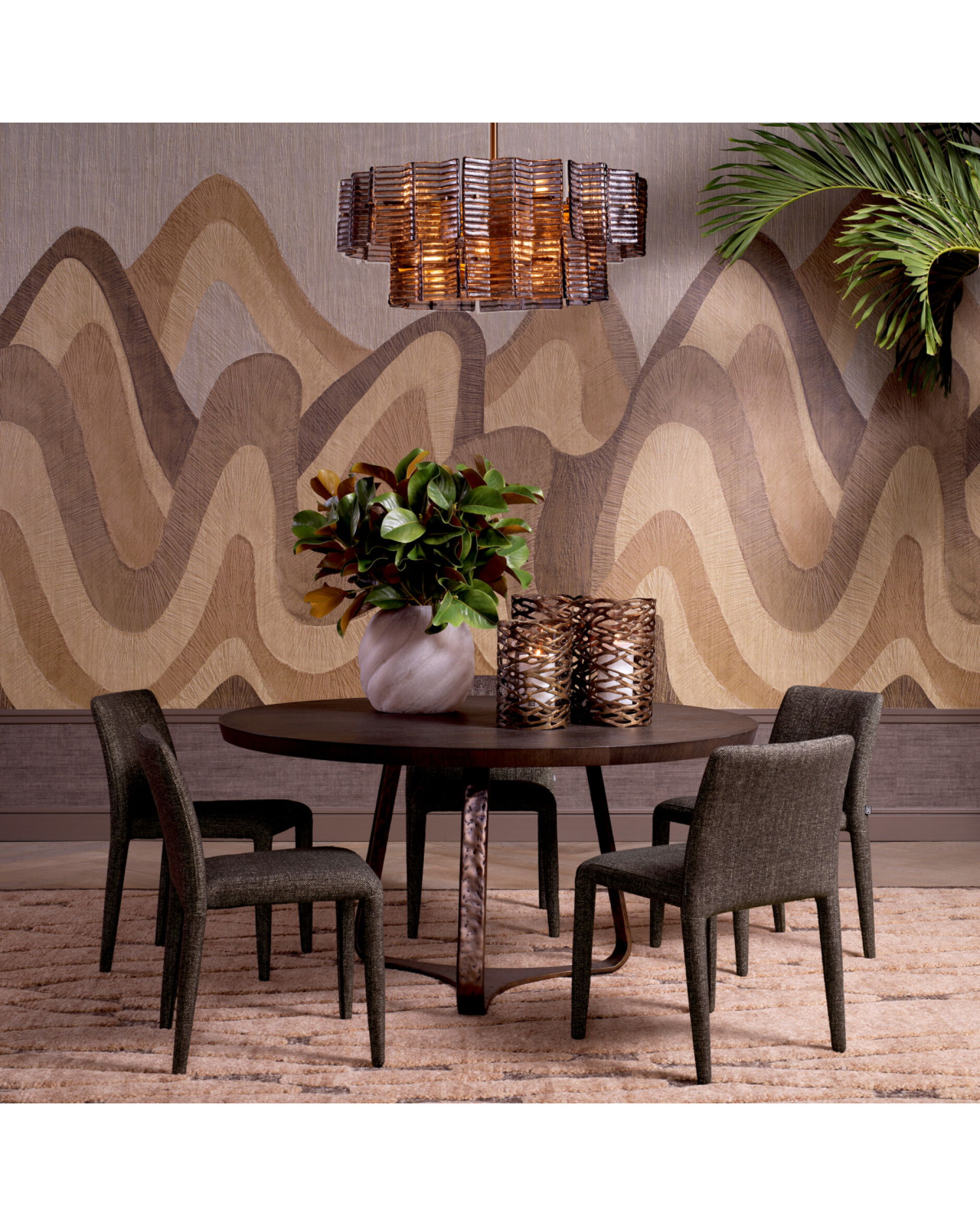 Leiza Dining Chair Renato Brown Set of 2