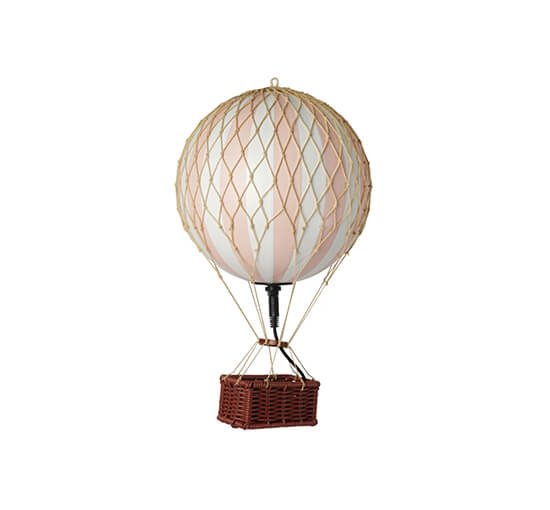 Ljusrosa - Travels Light luftballong LED blå