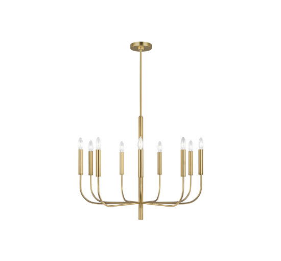 null - Brianna Medium Chandelier Nickel