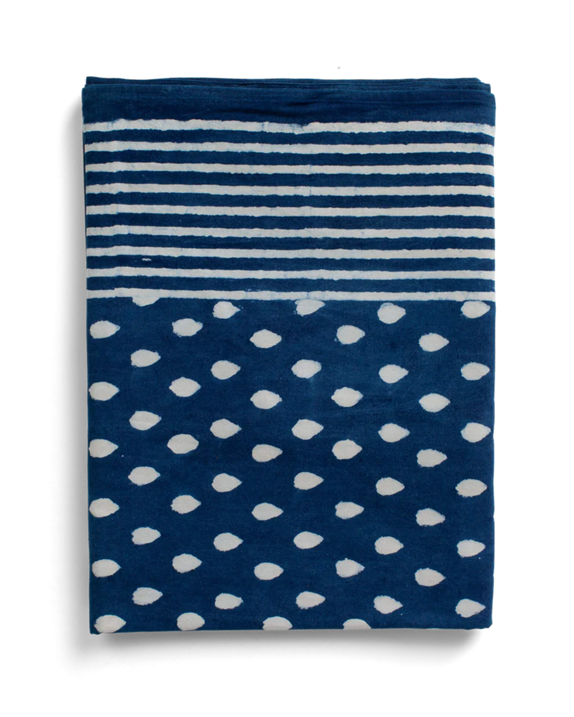 Indigo drop tablecloth blue