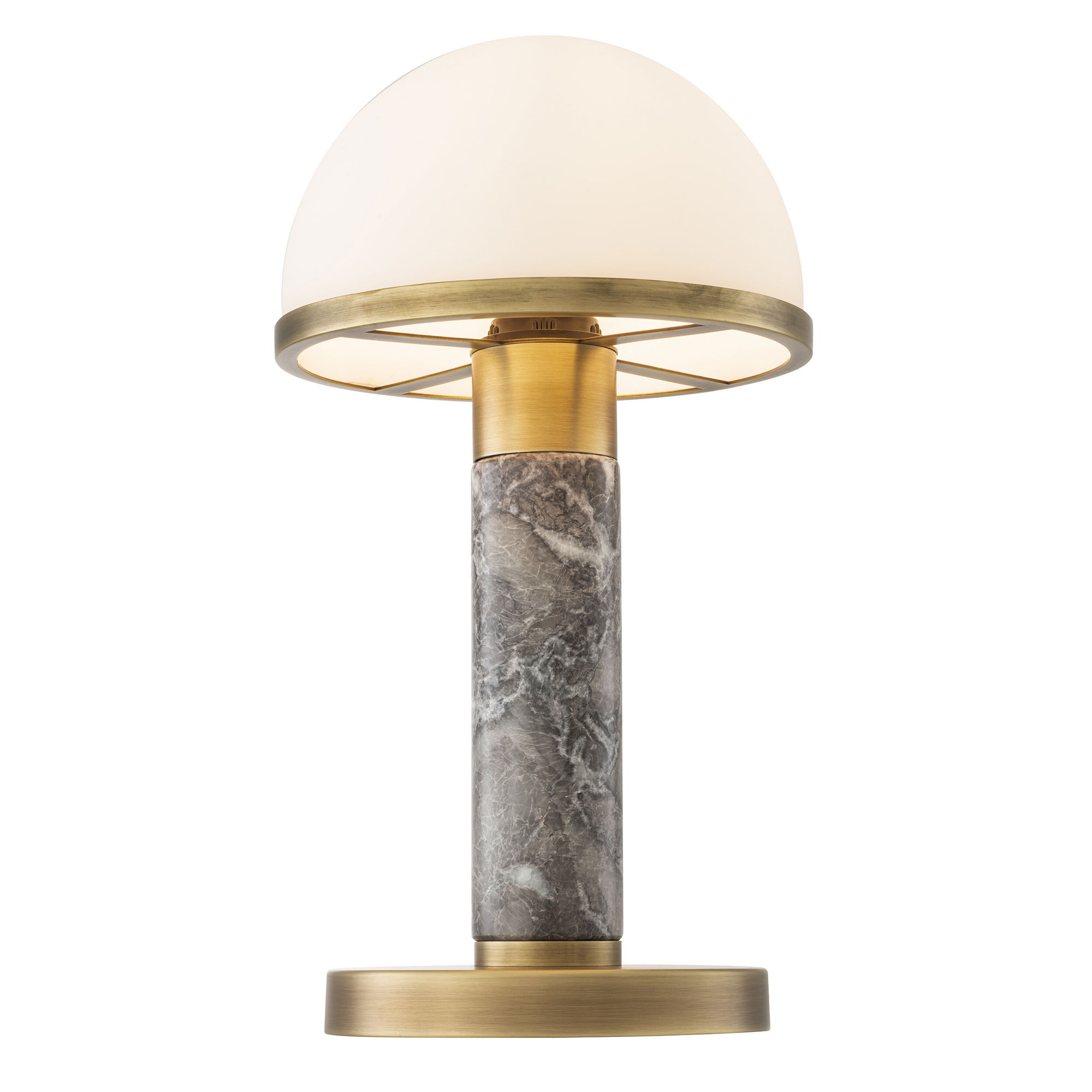 Ziegèl bordslampa antik mässing
