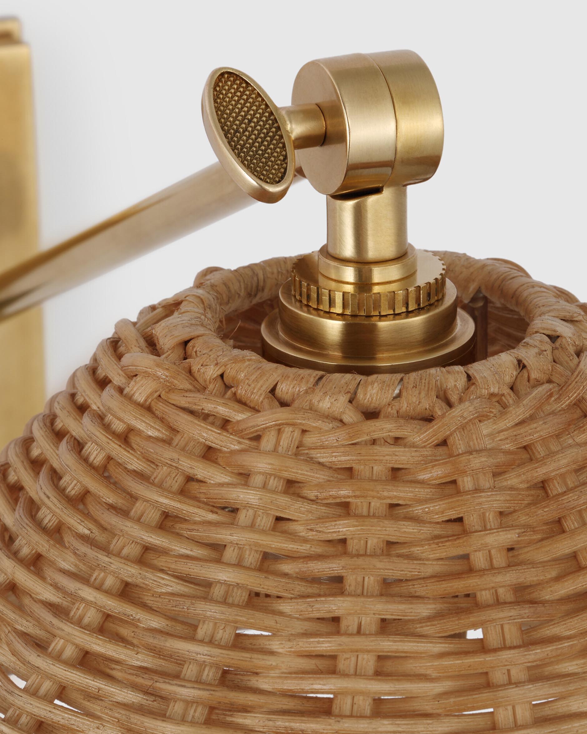 Wimberley Single Library Wall Light Brass