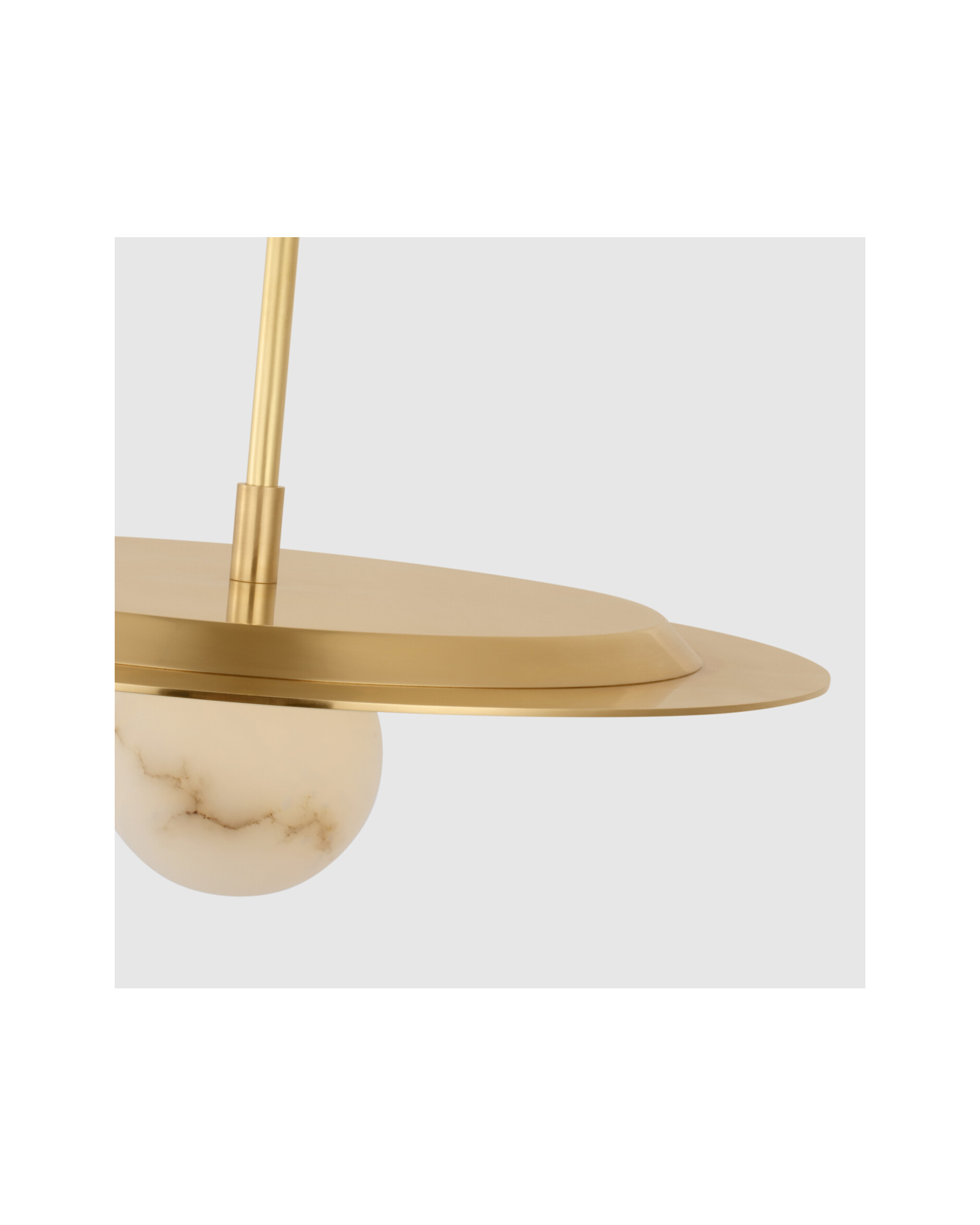 Pertica 18" Disc Pendant Mirrored Antique Brass