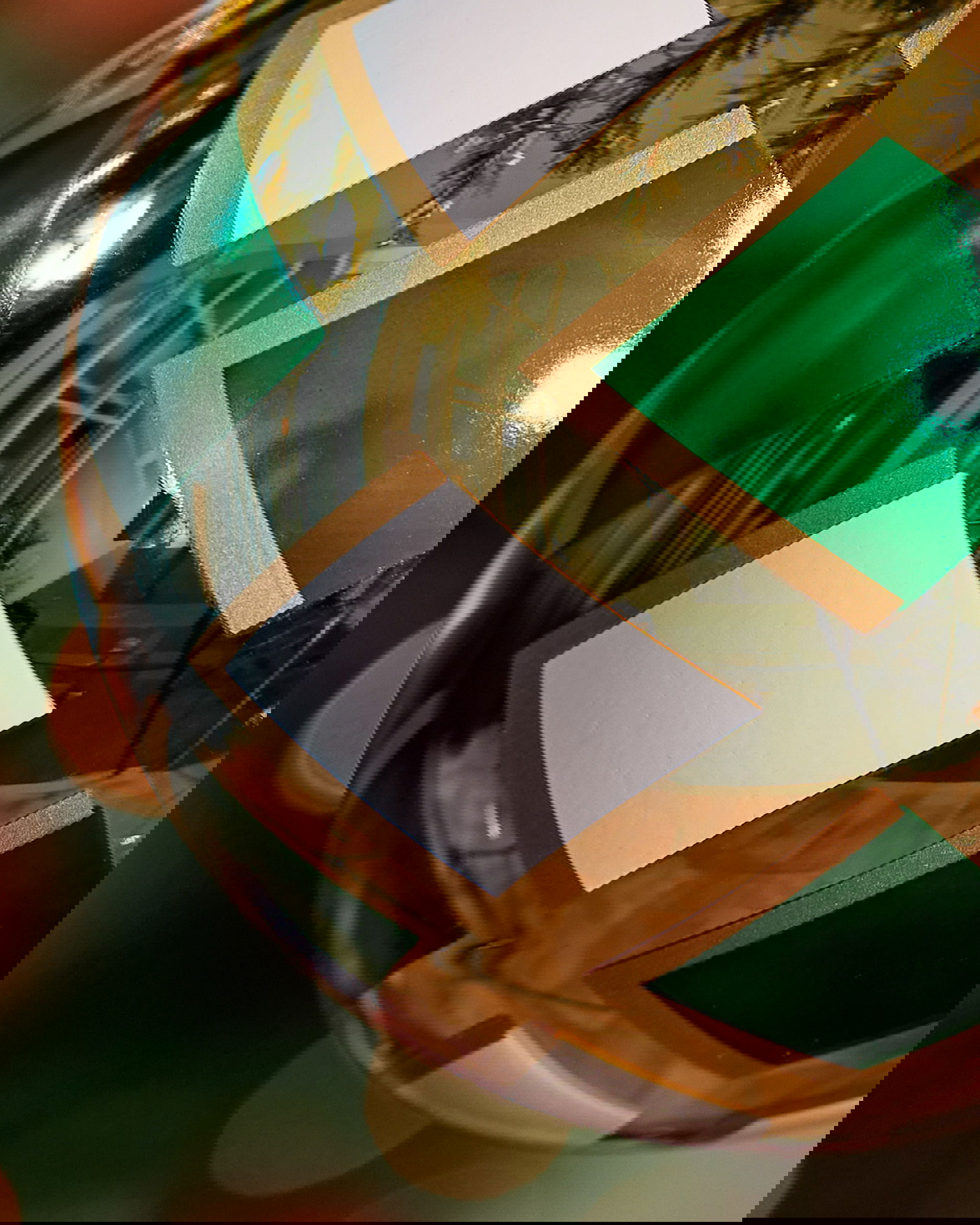 Lordly Stag Bauble Green/White 10cm