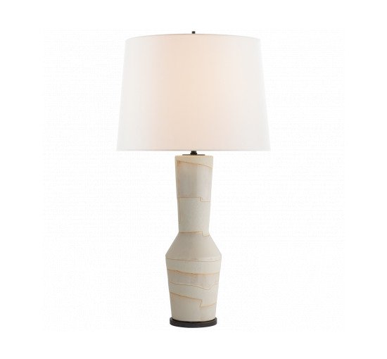 White - Alta Table Lamp Sand and Wide Black Stripe