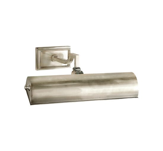 Brushed Nickel - Dean 12" Picture Light Natural Brass