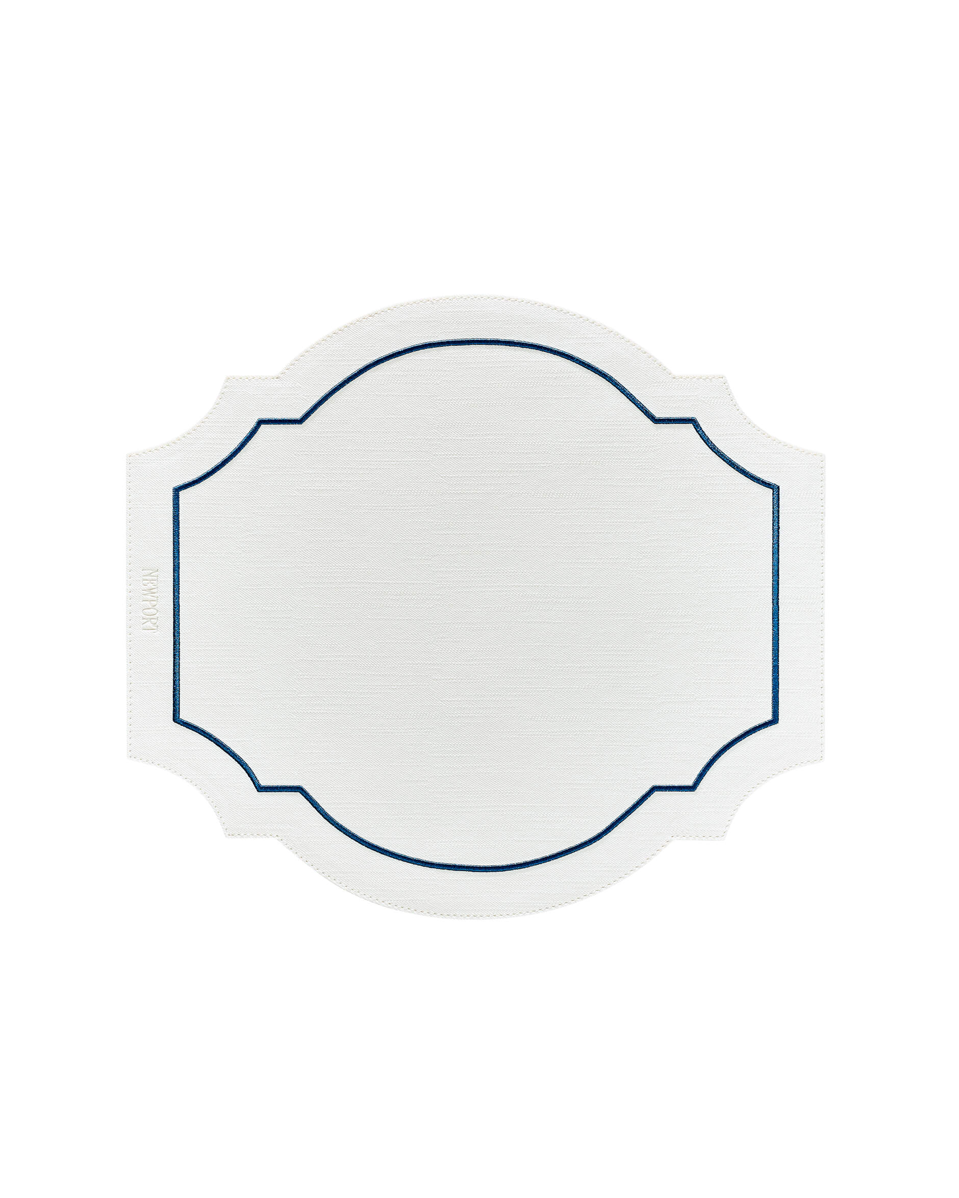 Regatta bordstablett oval vit/blå 4-pack