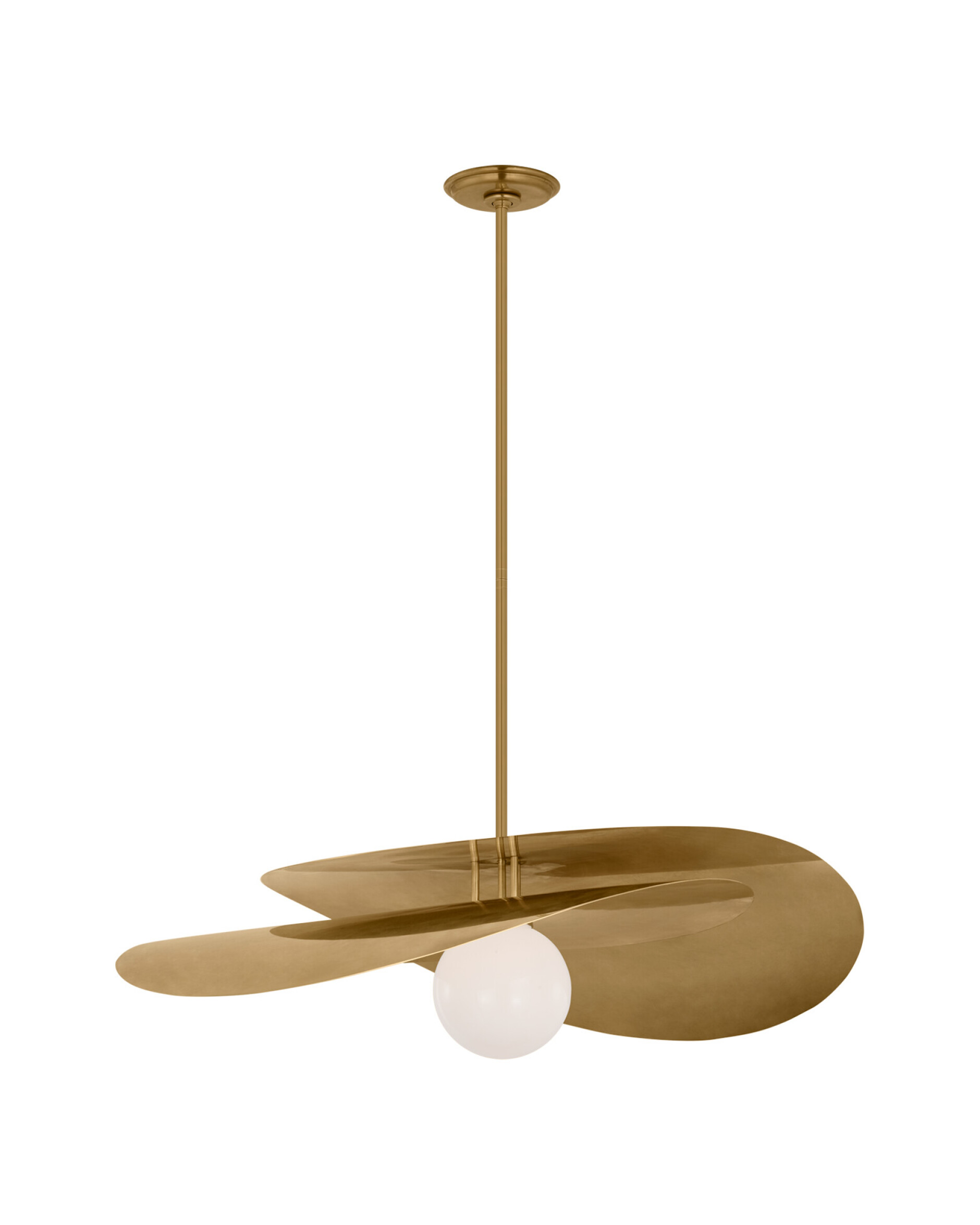 Mahalo 32" Tiered Pendant Antique Brass
