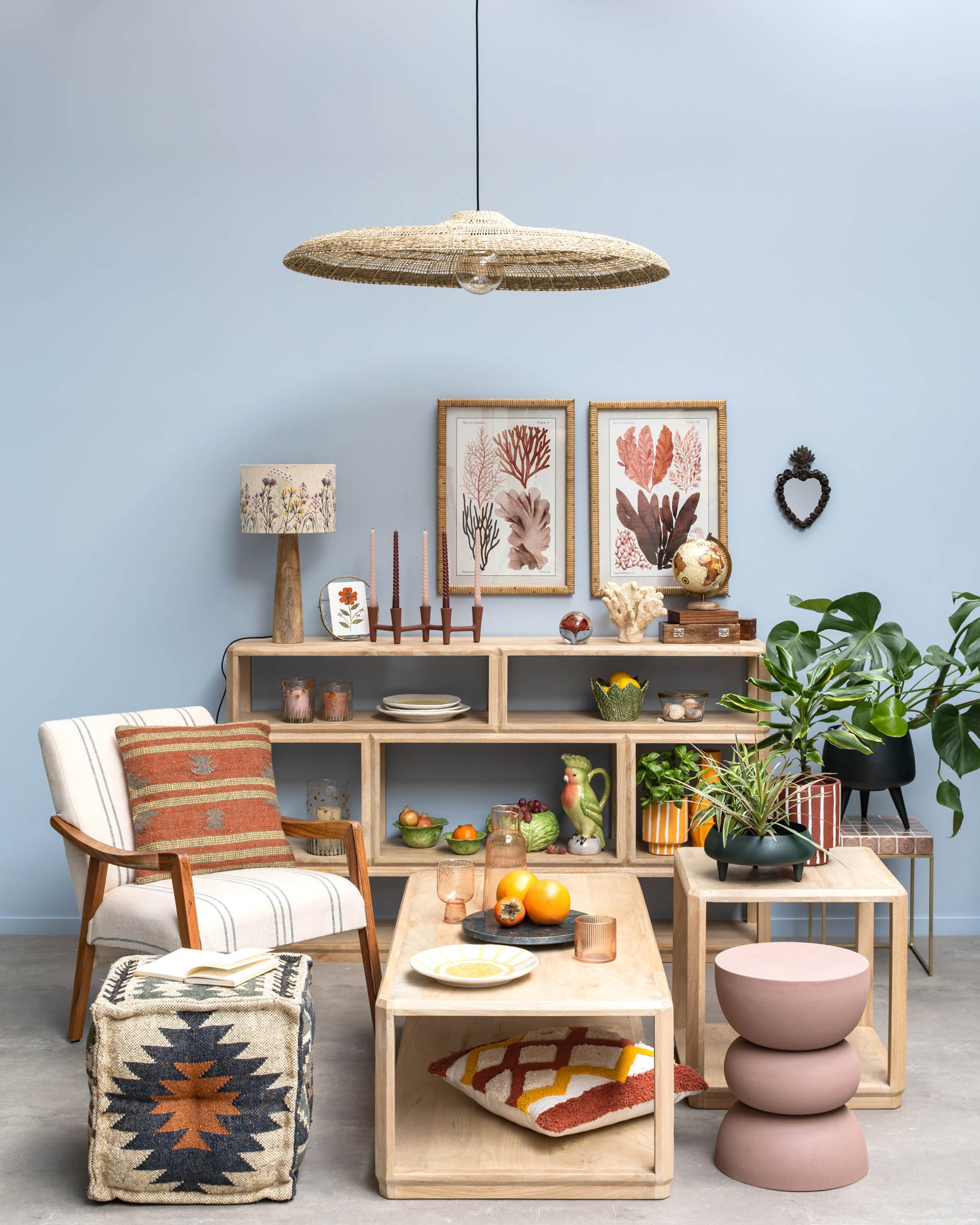 Summer Kilim Seat Pouf