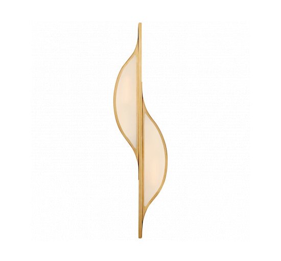 null - Avant Large Curved Sconce Antique-Burnished Brass