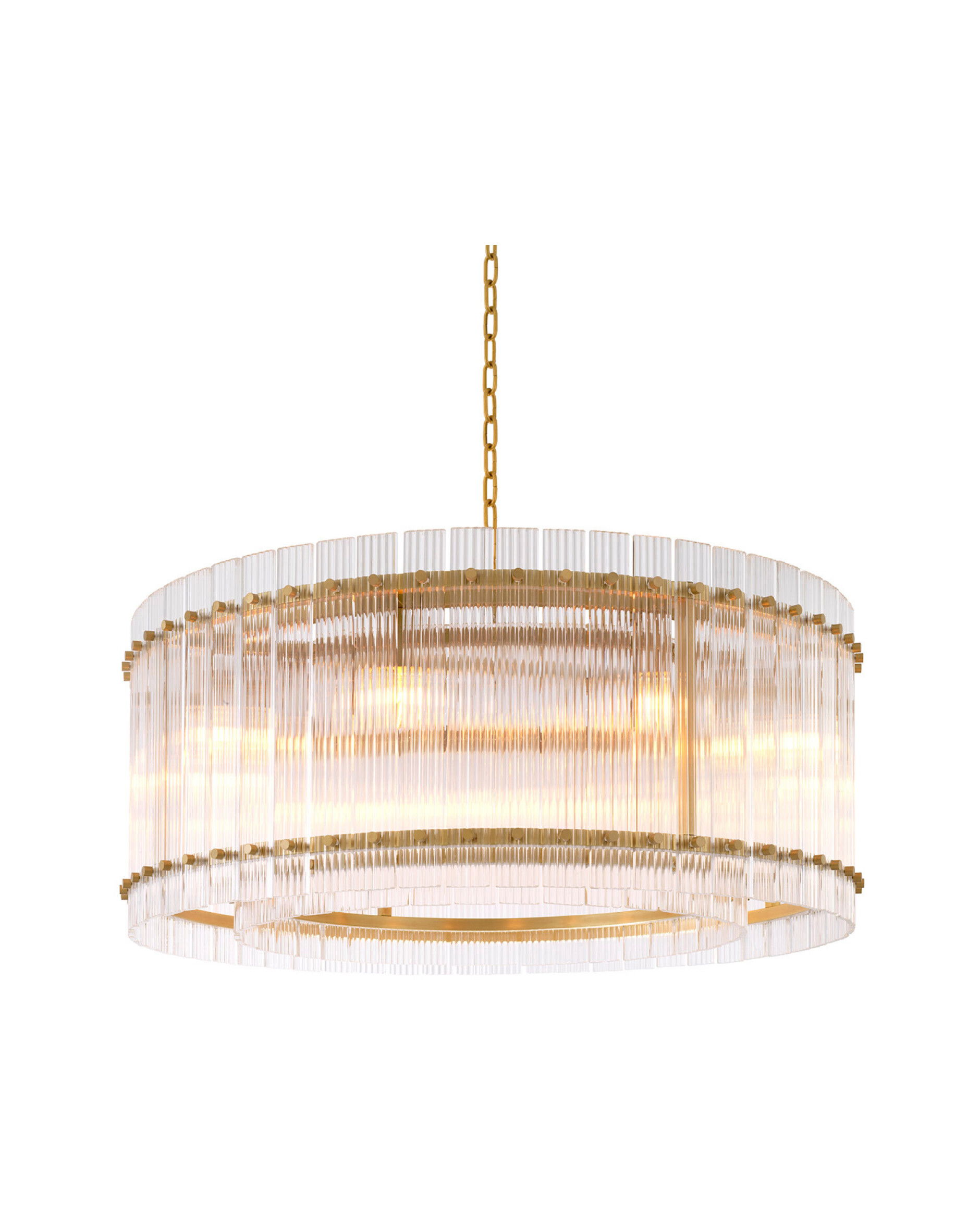 Ruby kroonluchter antiek messing