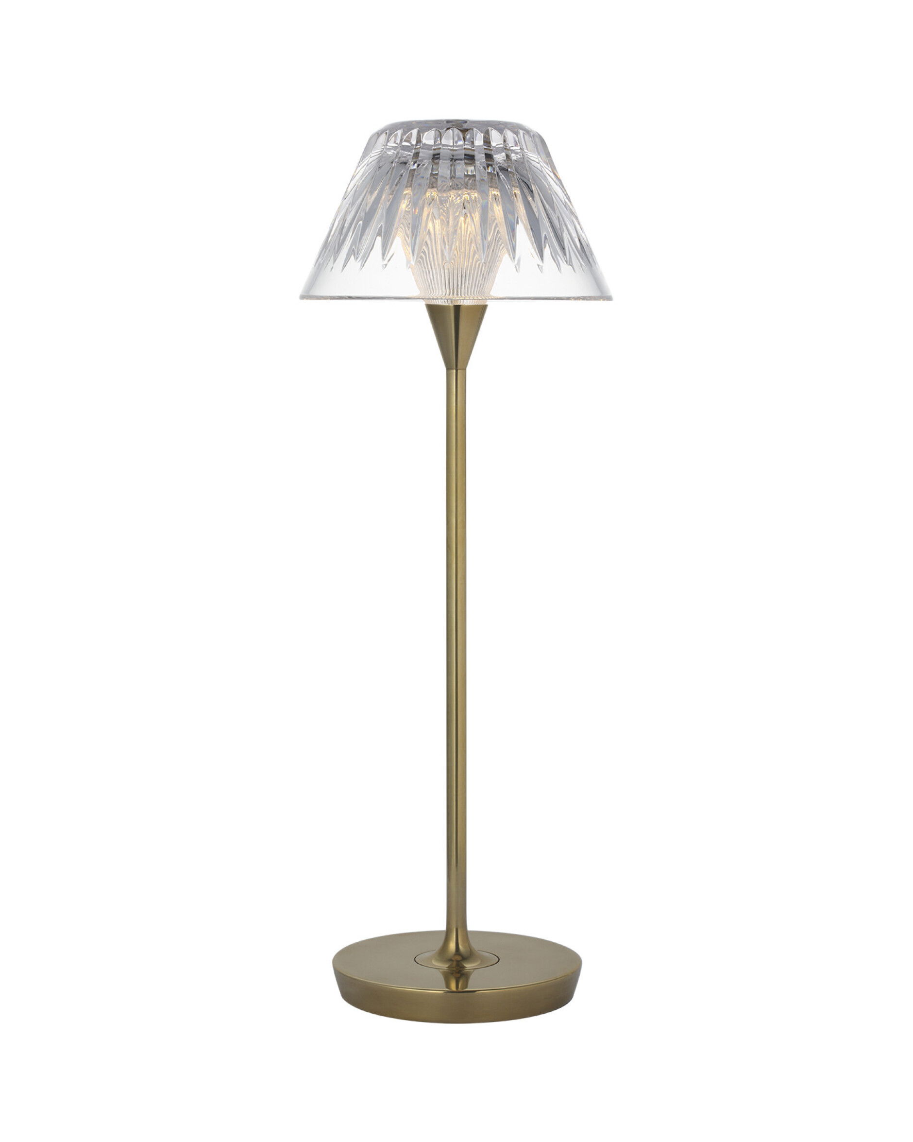 Blaze 16" Rechargeable Table Lamp Brass/Clear Crystal