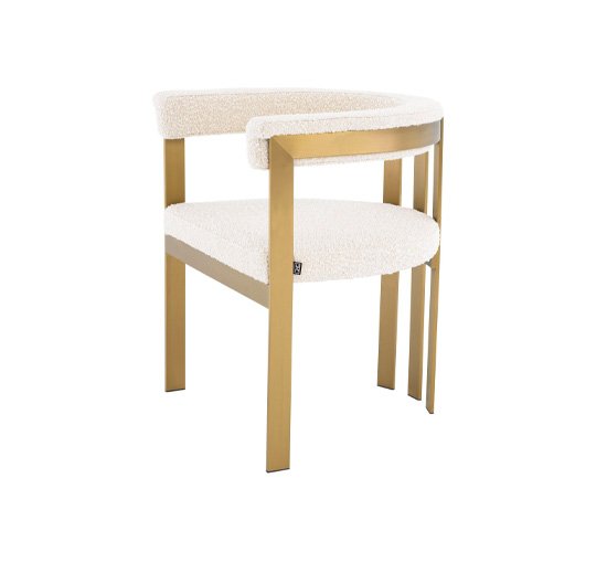 Bouclé cream - Clubhouse Dining Chair curly cream