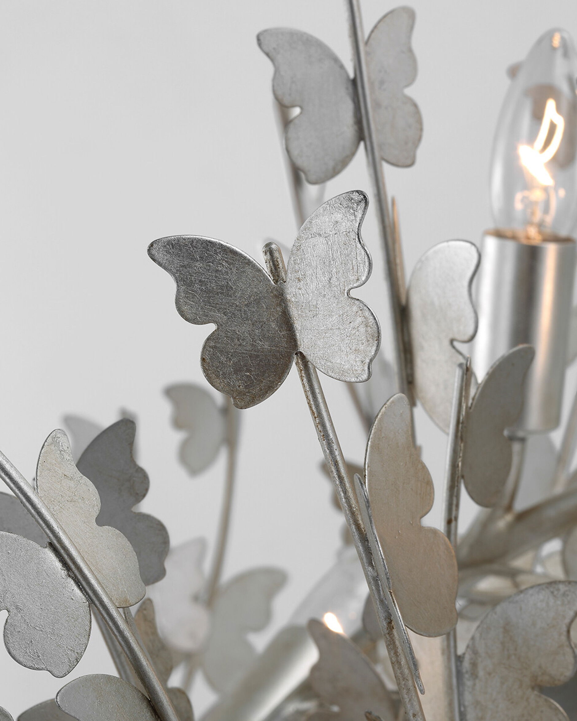 Farfalle takkrona linjär silver