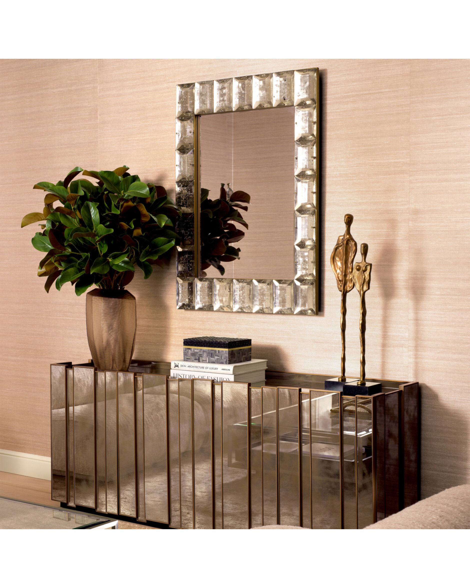 Mariani spegel vintage mässing