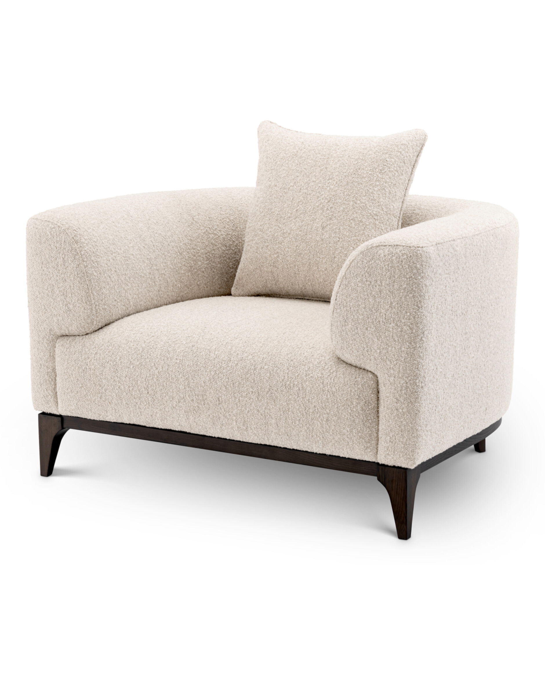 Brannan fåtölj bouclé chalk white