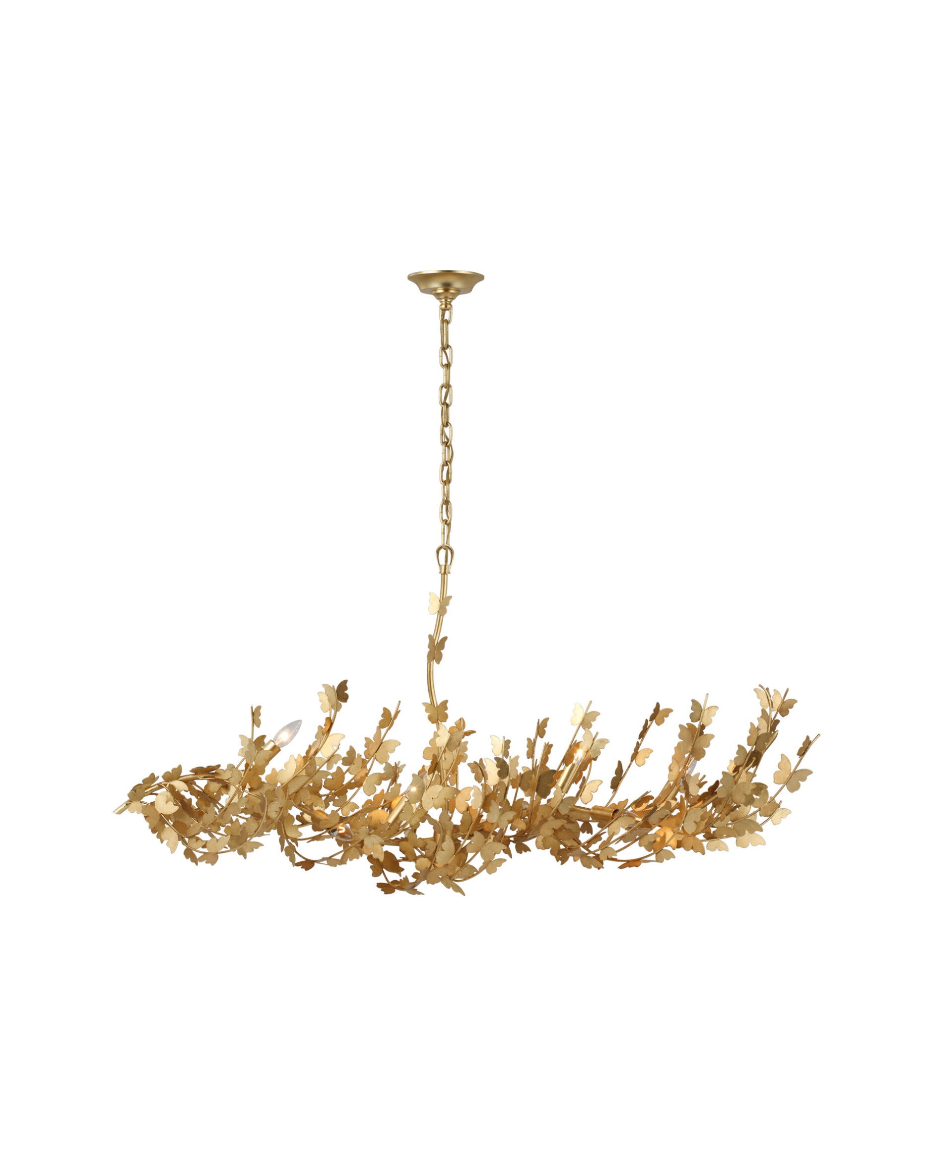 Farfalle takkrona linjär guld