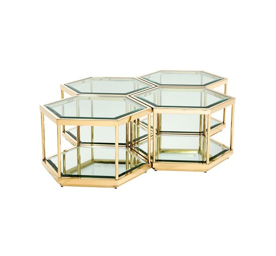 Goud - Coffee Table Sax Gold S/4