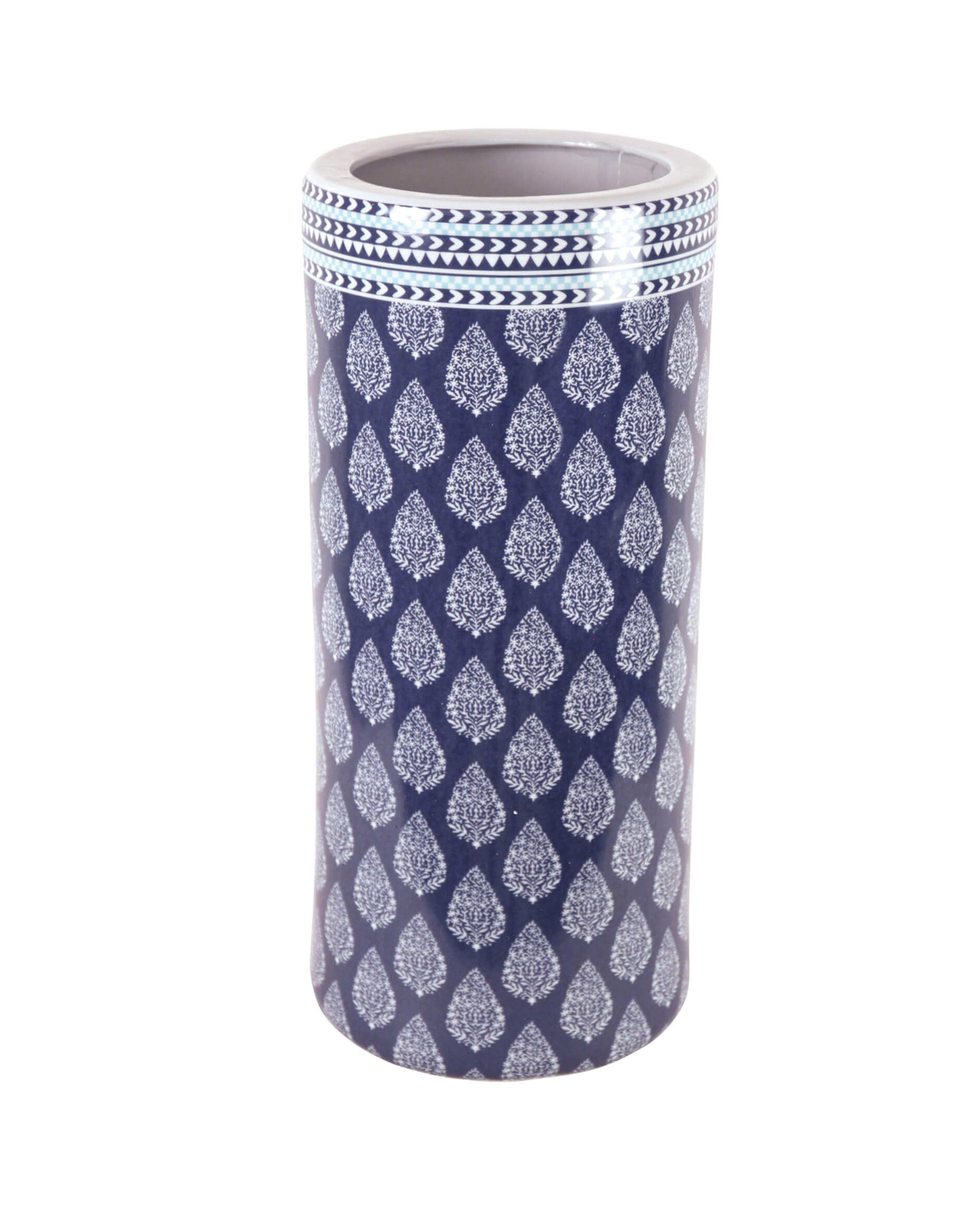 Paisley umbrella stand blue