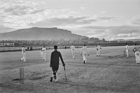 Cricketers on the Pitch