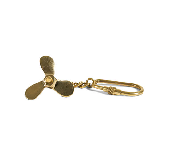 Propellor Keychain Brass