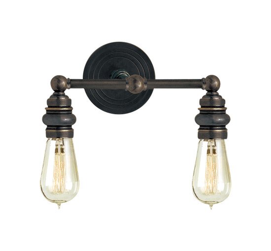 null - Boston Functional Double Light Antique Nickel