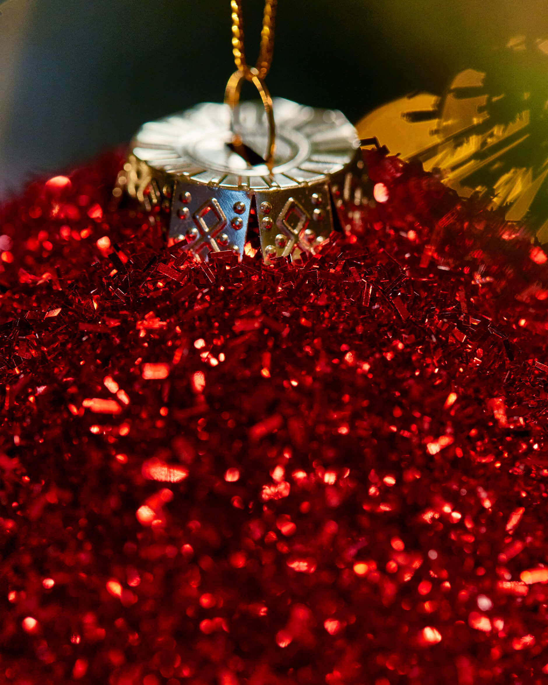 Felicity-joulupallo, punainen 10cm