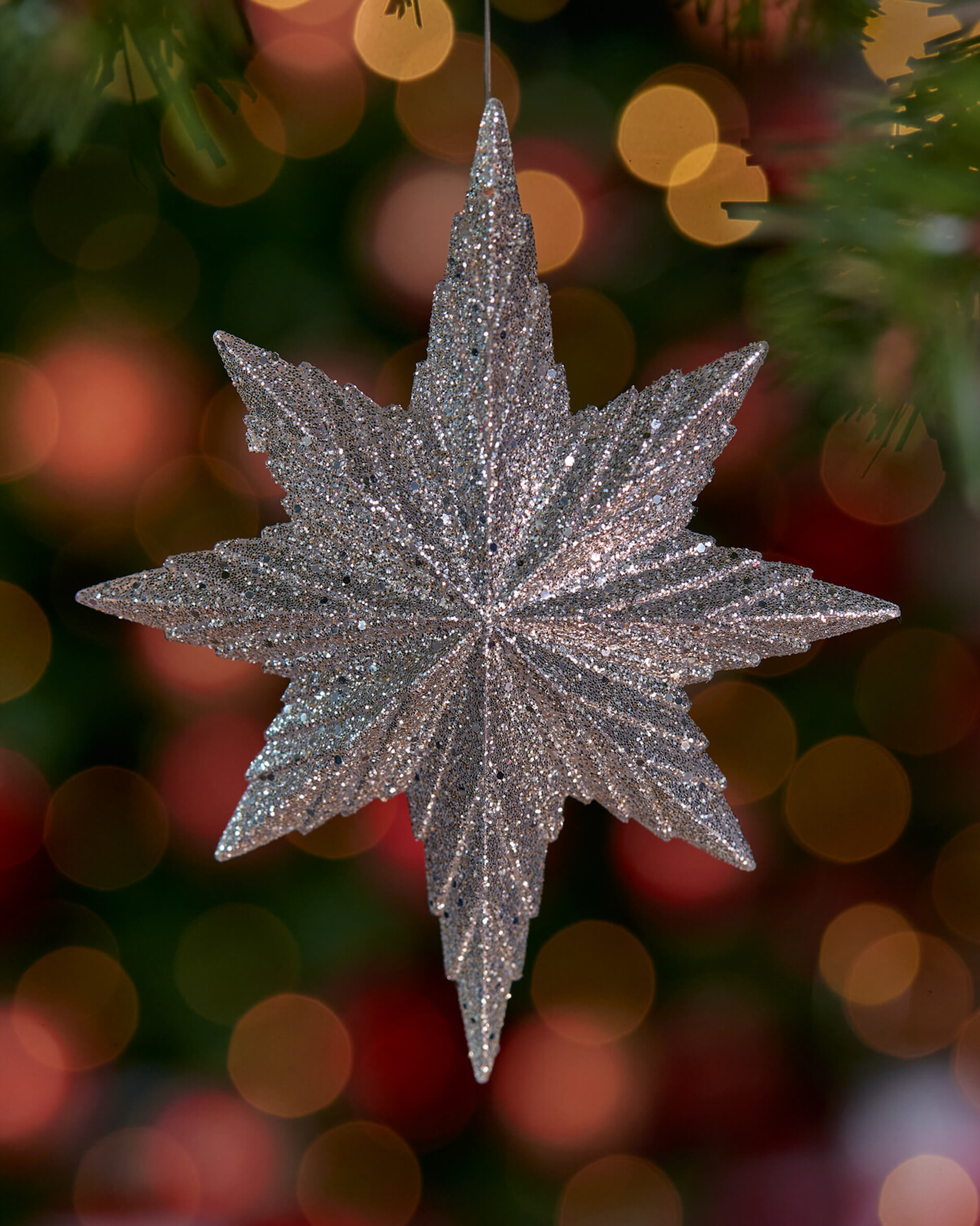 Sepharina stjärna julgransdekoration silver