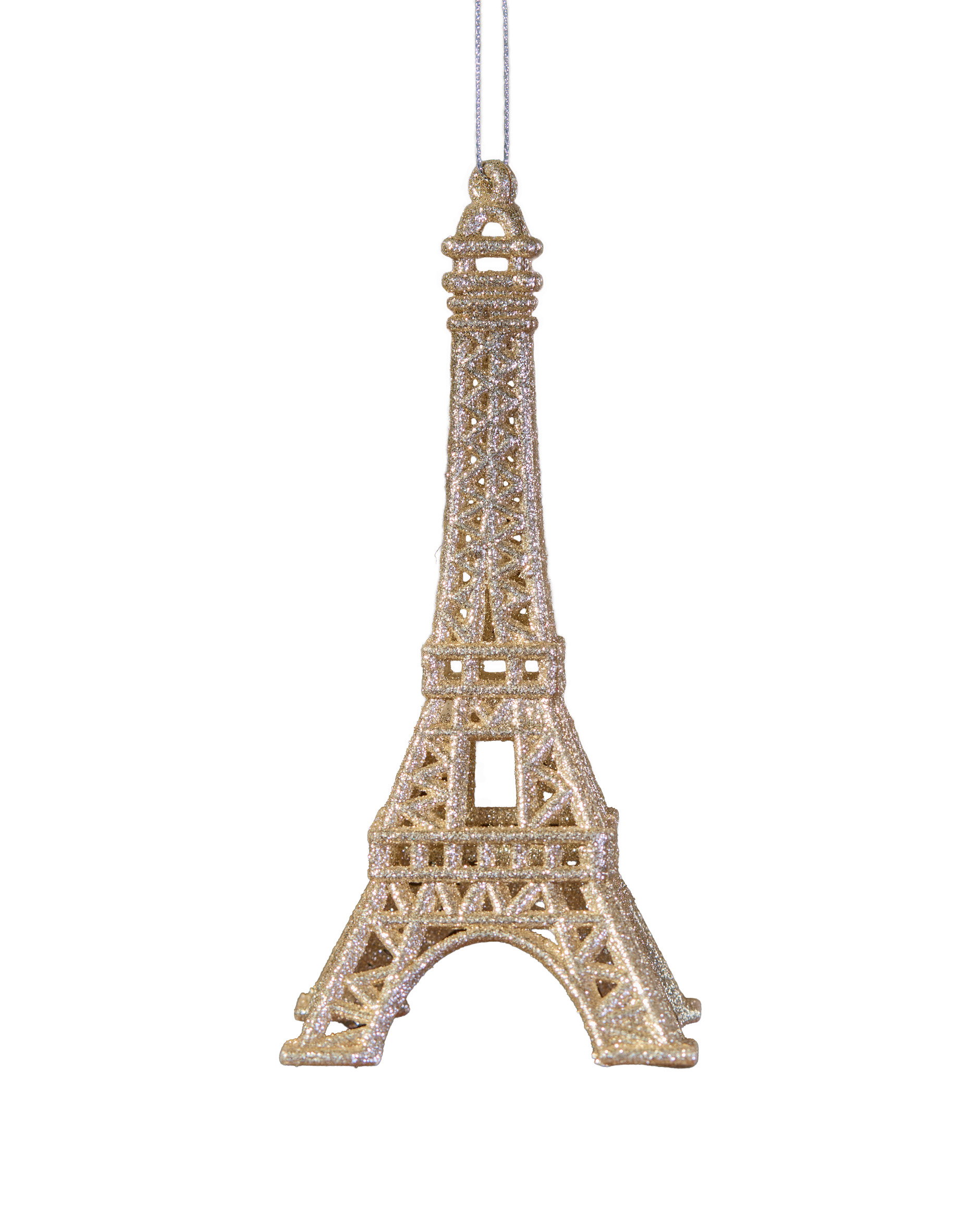 Eiffel Tower Christmas Ornament Champagne