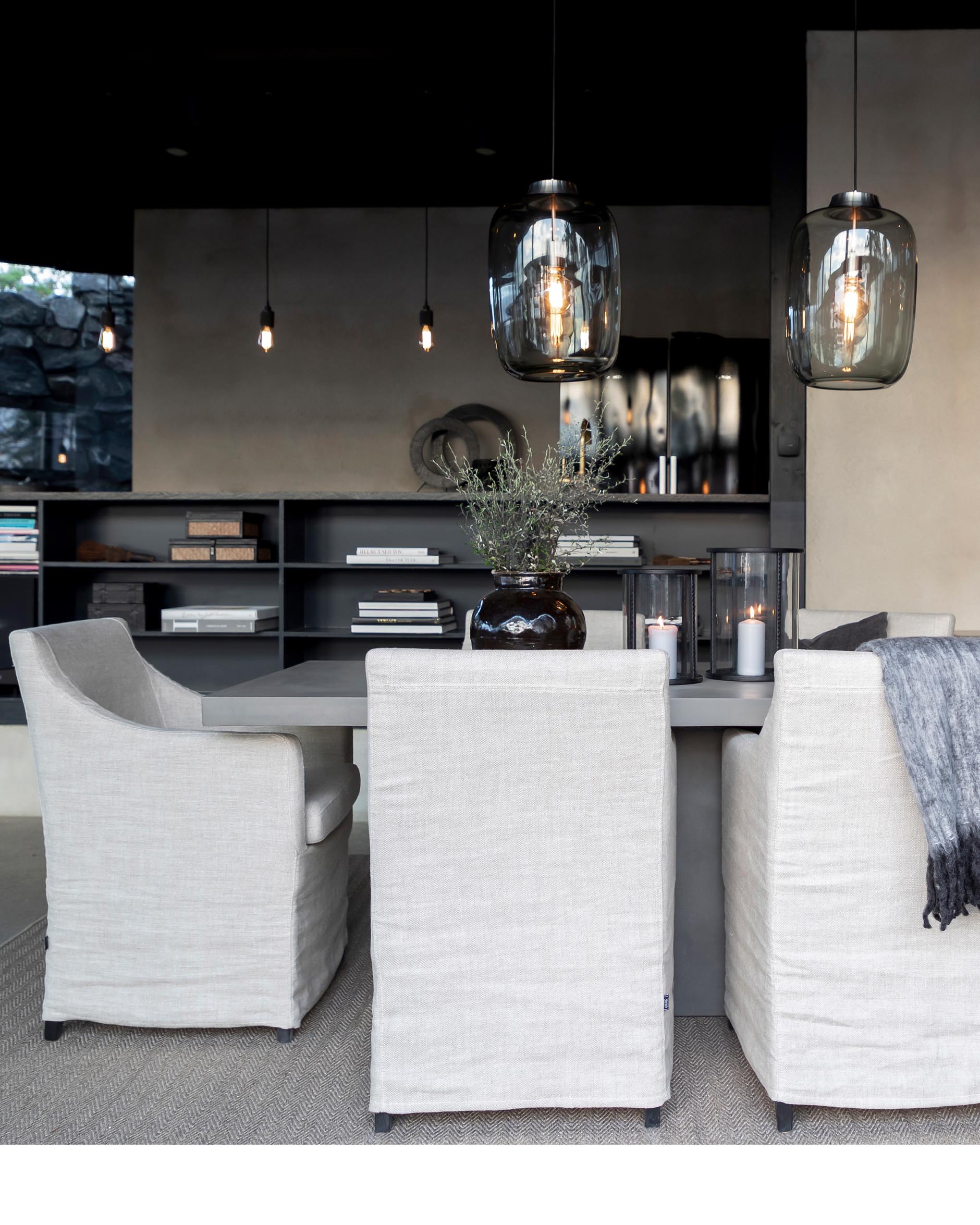 Avignon Dining Chair Sophie linen (long) Pearl Grey