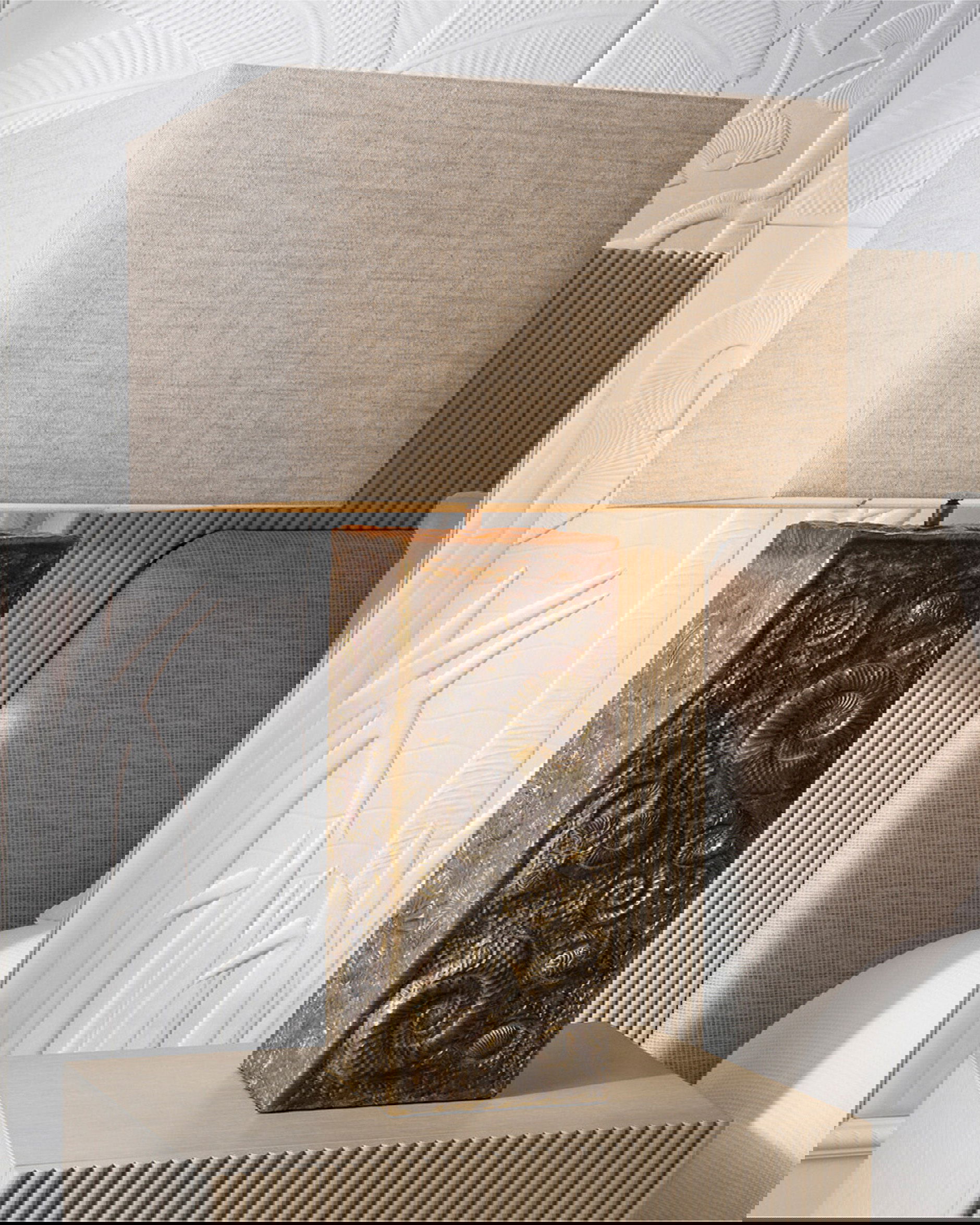 Kamari bordlampe antik messing