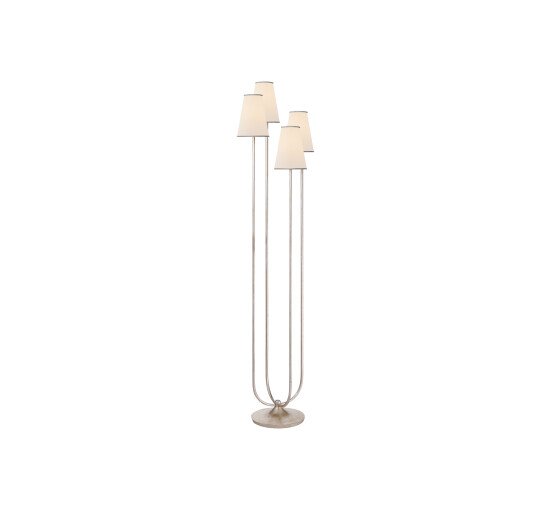 null - Montreuil Floor Lamp Burnished Silver Leaf