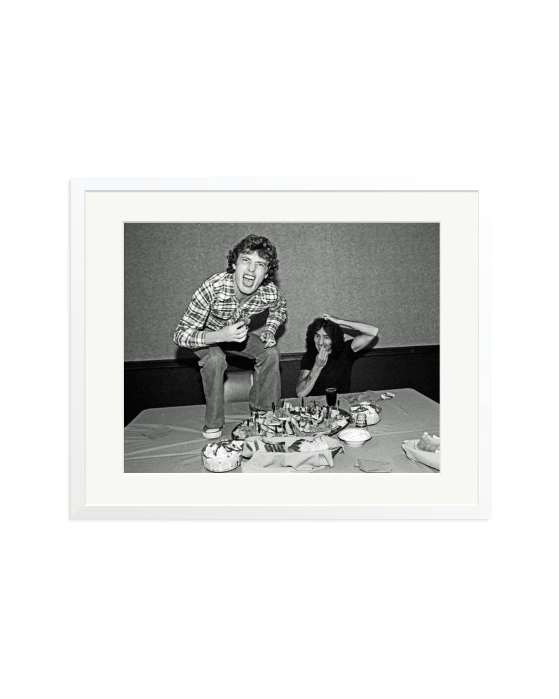 Angus Young and Bon Scott at Lunch, 1977 White / XL