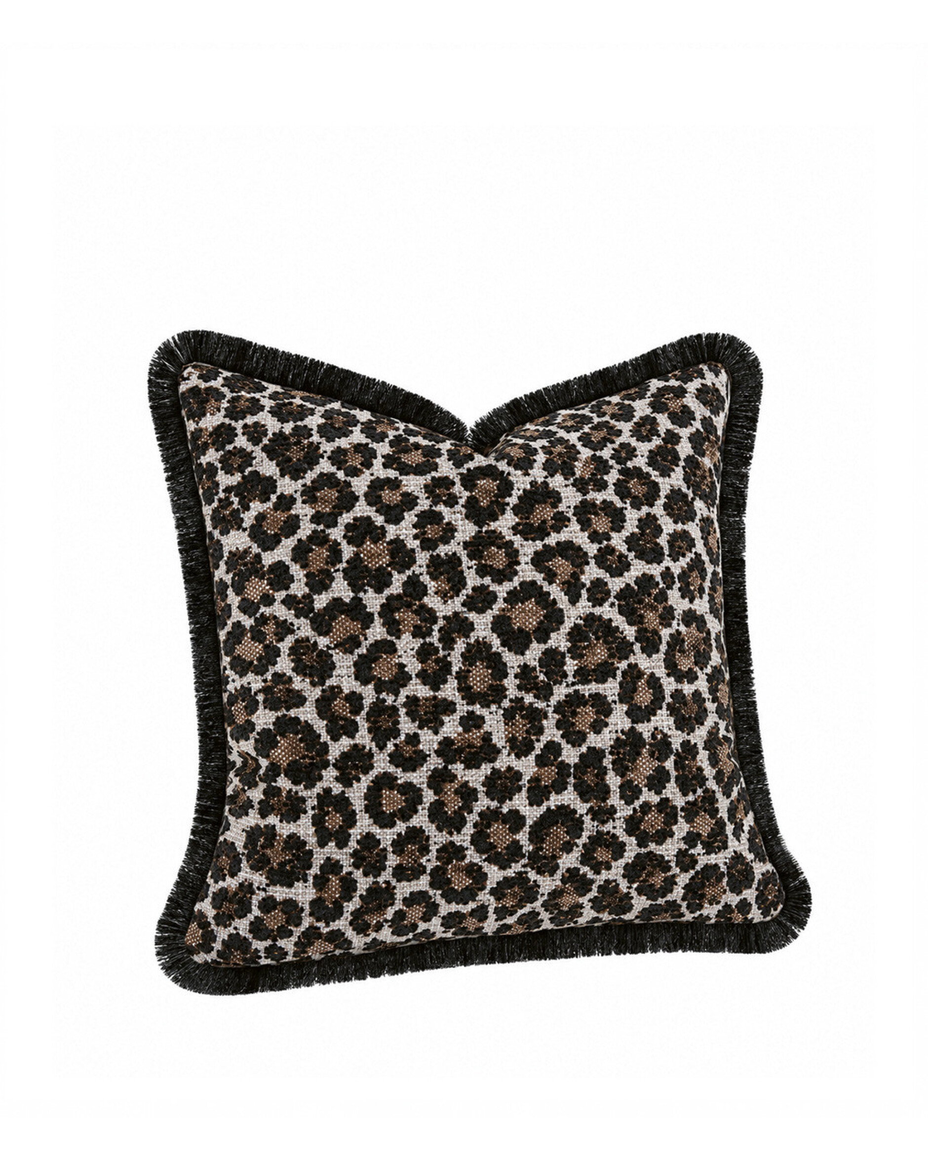 Leovino fringed cushion cover hazel